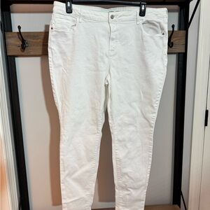 Old Navy Rock Star Super Skinny White Jeans EUC